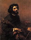 The Cellist Self Portrait by Gustave Courbet